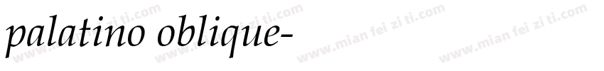 palatino oblique字体转换